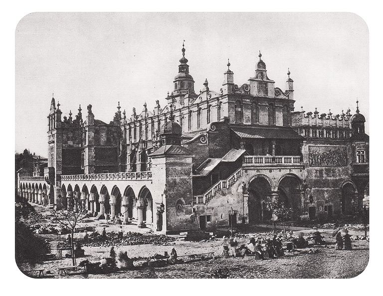 Sukiennice w trakcie remontu. Fot. Ignacy Krieger (1878 rok)